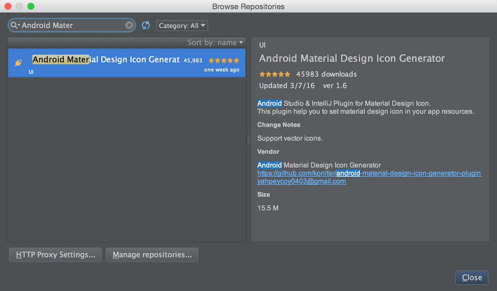 import image and use as icon android studio